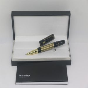 Caneta Roller Pen vintage com 6 cores de estilo, ouro e prata, com número de série, material escolar para escritório, presente perfeito 215N