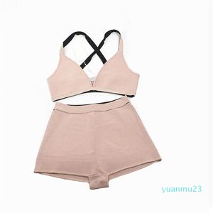 Fashion Letter Bandage Women Swimsuit Classic Style Knitted Sexy Swimwear Personality High Waist Bikini Beach Sports Bathing Suit