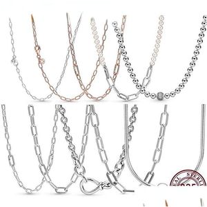قلادة قلادة Sier Fit Netclace Heart Women Mashion Modern Jewelry سلسلة رائعة Link Me Series Pendants Dhmnh