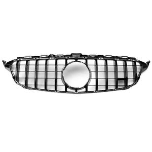 C Klass W205 Racing Grill ABS Material Grilles för C-klass 2015-2018 Ersättningsnätgrillens främre stötfångare264Y