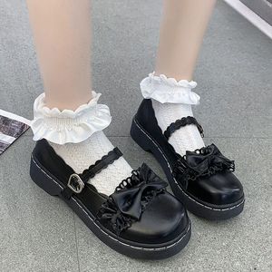 Kleid Schuhe Japanische Kawaii Lolita Schuhe Loli Niedliche Uniform Schleife Schuhe Mary Janes Schuhe Frau Lolita Kleid Cosplay Schuhe Niedriger Absatz Plus Größe 40 230719