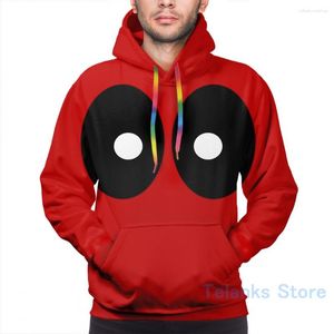 Men's Hoodies Mens Sweatshirt For Women Funny Red Field Behind Black Ellipses And White Circles. Print Casual Hoodie Streatwear