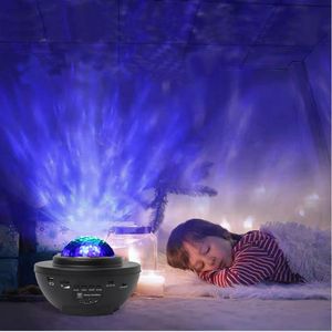 Fjärrkontroll av Night Light Projector Bluetooth -högtalare Galaxy 10 LED Colorful Light Starry Scene for Kids Game Party Room Christmas Decora279L