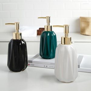 Liquid Soap Dispenser 300ml Ceramic Bathroom Accessories Dispensers Hand Sanitizer Shower Gel Shampoo Bottle