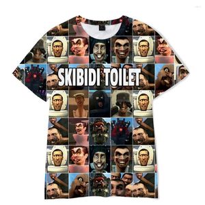 القمصان الخاصة بالرجال Skibidi Evalet Wiki Merch T-Shirt Summer للنساء/الرجال للجنسين O-Neck قصيرة الأكمام Tee Streetwear Y2K TOP