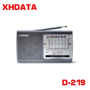 Radio XHDATA D219 FM Portable AM SW 19 11 Bands Receiver High Sensitivity Shortwave Pocket Ser Earphones Jack 230719