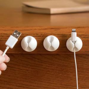 Cable Organizer Silicone USB Cable Winder Flexible Cable Management Clips for Mouse Earphone Holder
