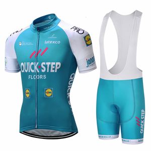 Jersey Cycling Sets Quick Step Team Gel Pad Bike Suit Ropa Ciclismo Mens Summer Quickdry Pro MAILLOT MAILLOT CULOTTE 9D 230719