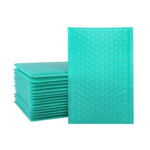 50Pcs Plastic Small Bubble Mailers Red Poly Mailing Bags Envelopes With Shockproof Green Bubble263k