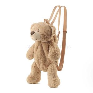 Tots Дети или дамы плюшевые кукол рюкзак повседневная сумка личность мультфильм медведь плюшевые мишки Сумка очень мягкая и прекрасная милая подарок A5372StylishDesignerergsbags