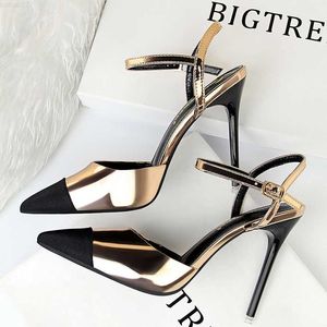 Sandaler BIGTREE SHOES KVINNS SANDALS POSED TOE High Heels Women Stiletto Summer High-Heeled Sandals Ladies Party Shoes Sexy Pumps L230720