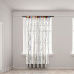 Contas de porta de cortina Cortinas de decoração de casamento Cordão de borla para salão de beleza branco 1 X 2M Fringe Bead Quarto Living