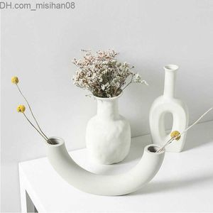 Vase Nordic Ins Ceramic Vase Home Ornamentsホワイトベジタリアンクリエイティブセラミック植木鉢花瓶ホームデコレーションクラフトギフトT200617 Z230720