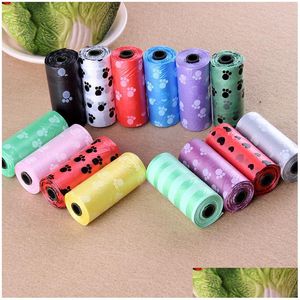 Dog Travel Outdoors Pet Poop Bag Environment Friendly Waste Bags Refill Rolls Case Mti Color For Drop Delivery Home Garden Supplies Dhrfz