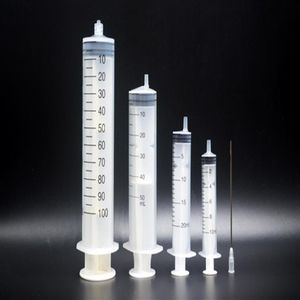 4セットロット10ml 20ml 50ml 100ml補充シリンジ10cmの長さの鈍い針Diy Ciss部品補充syr208c