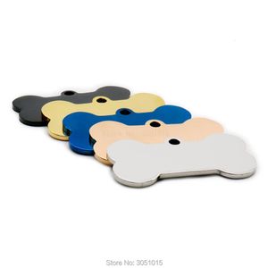 Collari per cani Guinzagli all'ingrosso 100pcs Bone Pet ID Tag Blank Inciso in acciaio inossidabile Forniture per animali Accessori per collare per gatti per cuccioli Ciondolo con nome per animali Personalizzato 230719