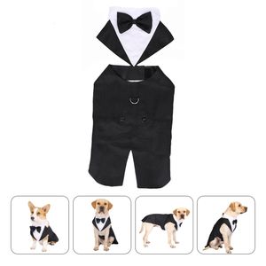 Abbigliamento per cani Tuta per cani Vestiti per cani Abiti da sposa Smoking Cravatta per cuccioli Camicie da tuta Indossare abiti eleganti Smoking per compleanni invernali Abbigliamento 230719