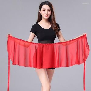 Stage Wear Dance Skirt For Adult Chiffon Ballet Tutu Women Gymnastics Wrap Skirts Training