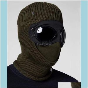 Equipamento Tactical Gear Two Lens Windbreak Hood Gorros Outdoor Algodão Malha Masculino Masculino Casual Masculino Skl Bonés Chapéus Preto Cinza Gota 327j