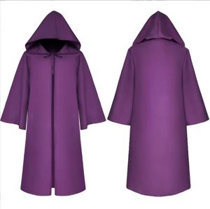 Roupas de fantasia de halloween para crianças, adultos, morte, cosplay, mantos, festa, festival, decoração, masculino, monges medievais, mago, religioso, padrinho, mago, manto com capuz