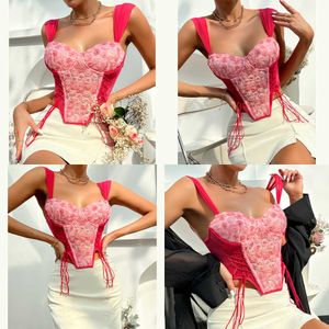 NXY Applique Floral Corselets Kvinnor Bachelorette Bustier Bra Panty Set Croped Top Wedding Bralette Vest Sexig korsett Lace Lingerie 230717