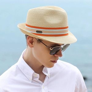 Berets Men Chic Solid Weave Beach Bucket Hats Sun Protection British England Style Man Young Boy Couple Caps Birthday Gift