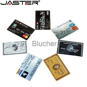 Memory Cards USB Stick JASTER customer waterproof Super Slim Credit Card USB 20 Flash Drive 32GB pen drive 4G 8G 64G bank card model Memory Stick x0720