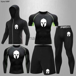Men's Tracksuits Spartan Boys Sportswear Suit Gym Fitness Running Jogging Sweat Fast Drying Boxing Tracksuit Kids Soccer Training Sport Sets J230720