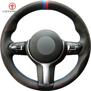 BMW M Sport 2 için Siyah Deri Süet Araç Direksiyon Kapağı 2 Serisi F22 F23 F45 F46 X4 F26 X5 F15 X6 F16 2014-2019199A