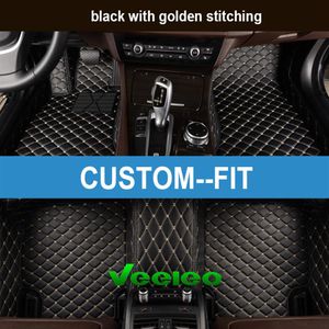 Veeleo Custom-Fit 6 Colors Leather Car Car Floor Haps for BMW 2 3 4 5 6 7 Series مضاد للماء مضاد للانزلاق 3D سجادات السيارة الكاملة Carpets Lin198b