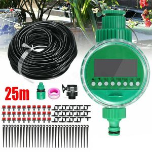 Watering Equipments 25M Automatic Electronic Water Timer Drip Irrigation System Self-watering Home Garden Hose Agriculture