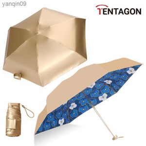 Mini Capsule Umbrella Light Sunny Rainy Umbrella Women Anti-UV Sunshade Umbrella Pocket Sunscreen Umbrella Portable Paraguas L230626