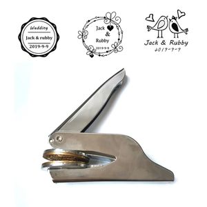 Carimbo de gravação de metal portátil personalizado para gravação de casamento seal231N