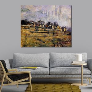 Colorful Abstract Painting on Canvas Landscape 1881 Paul Cezanne Art Unique Handcrafted Artwork Home Decor