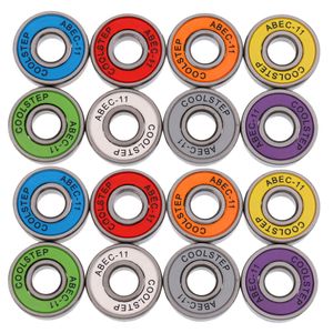 Sports Gloves 16Pcs 22mm ABEC 11 High Speed Wearproof Longboard Skateboard Scooter Inline Bearings Replacement Mixed Color Set 230720