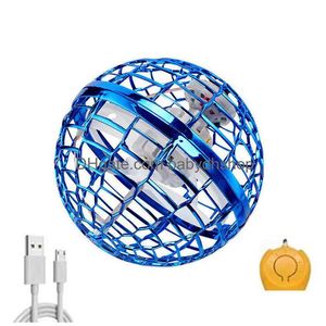 Magic Balls Flying Ball Spielzeug Hover Orb Controller Mini Drone Boomerang Spinner 360 Rotierende Spinning UFO Sicher für Kinder Adts D Dhhzs