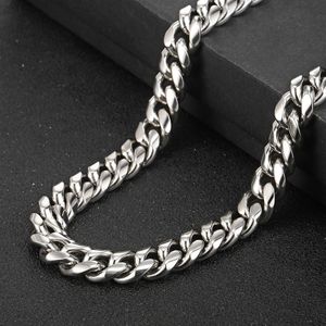 USENSET Oro Solido Acciaio Inossidabile Pesante 12mm Miami Cuban Curb Link Collana Catena Confezionata Gioielli Hip Hop2407