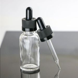 660pcs/lot Thick 30ml Clear Glass Bottle Essential Oil Dropper Container with Dropper Child Proof Cap Ppmxq