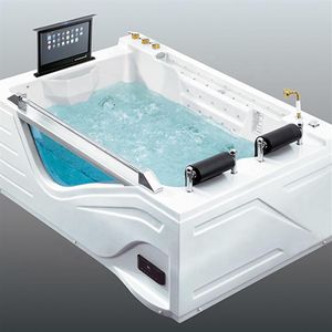 Hydro Bubble Hydro japonês 150 Full HD Luxury Outdoor Spa ACRYLIC Bath Tubro de canto eletrônico Design de massagem Bathtub294g