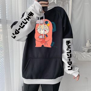 Męskie bluzy z kapturem Hip Hop Anime Man Man Denji Pochita Cute Cartoon Mężczyźni kobiety śmieszne ubrania dla dzieci Crewneck swobodne luźne bluzy