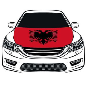 Albania Flag Car Cool Cover 3 3x5ft 100%Полиэфирные эластичные ткани можно промыть флаги баннера Bonnet286V