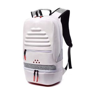 mochila homem e mulher moda PU cimento crack mochila de basquete ao ar livre emenda de lazer Alpinismo turismo estudante escola311n