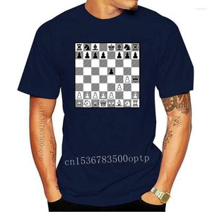 メンズTシャツチェスシャツ - 愚か者メイトボードレイアウトクラシック数学セット