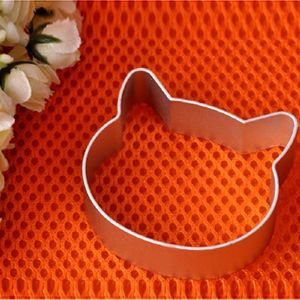 Utensili da cucina di Natale a forma di testa di gatto intero Lega di alluminio Biscotto fondente Torta Taglierina stantuffo Sugarcraft B0137284n