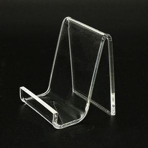 Advertising Display Acrylic Show Holder Stands Rack for Purse Bag Wallet Phone Book T3mm L5cm Retail Store Exhibiting 50pcs284S
