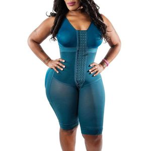 Donne Postoperatorio Shapewear Corsetto Faja Colombianas Full Body Un pezzo Reggiseno ad alta compressione Vita Trainer Modeling Strap Unde324A