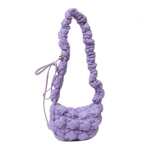 Sacos de noite femininos Bubble Cloud Bag sólido acolchoado acolchoado bolsa criativa grande bolsa com zíper alça de ombro ajustável para festa verão 230720