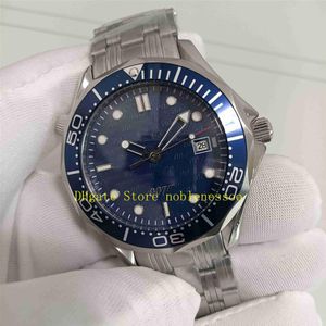 Real Po In Original Box Mens Automatic Watches Men Blue Dial 007 Stainless Steel Bracelet Limited Edition Professional Asia 281272t