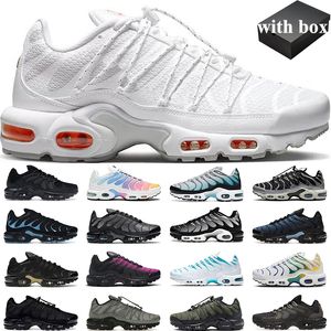 2023 Athletic Running Shoes TN Plus män Kvinnor Triple Black White Terrascape Laser Blue UNC Burgogne Hyper Jade Tropical Twist Mens Trainer