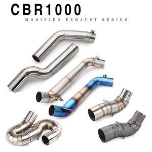 CBR1000のスリップオンモーターサイクル排気マフラーミドルリンクパイプホンダCBR1000RR CBR 2008 2009 2010 2011 2013 2014 2015 2016208H